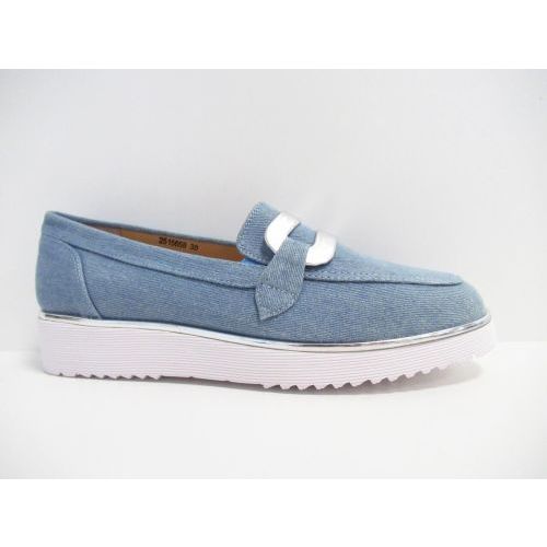 DI LAURO mocassin blauw licht