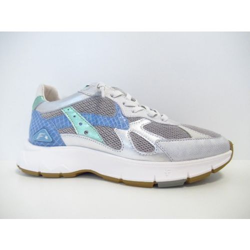 FLORIS VAN BOMMEL veterschoen zilver