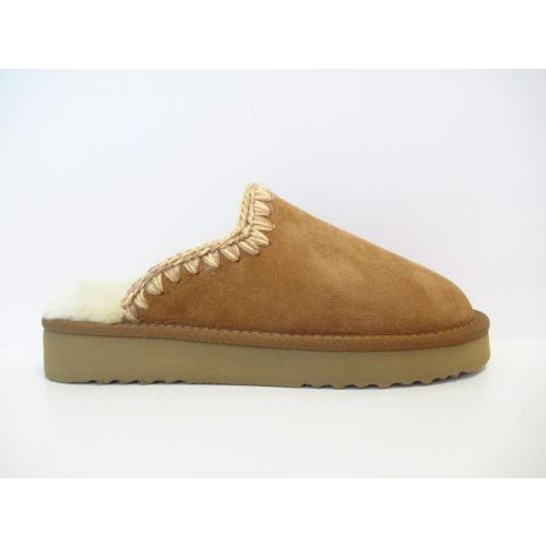 NEVER MIND pantoffel bruin midden