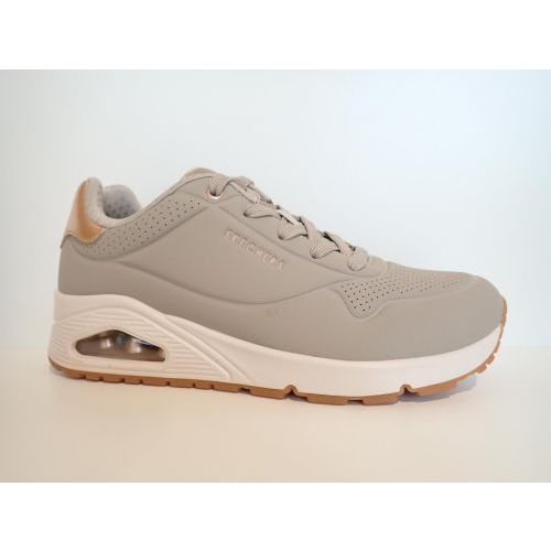 SKECHERS veterschoen taupe