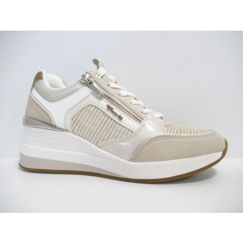 TAMARIS veterschoen beige