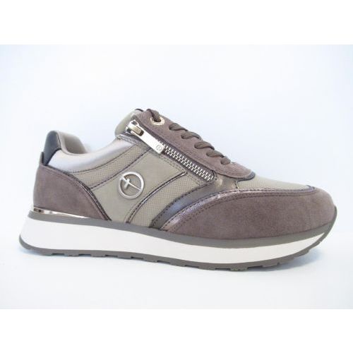 TAMARIS veterschoen taupe